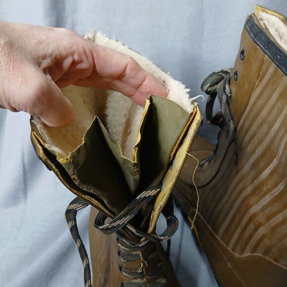 Weather Spirits Insulated Waterproof Boots Steel Shank Fishing Hunting Mens Sz 9 - Picture 11 of 13